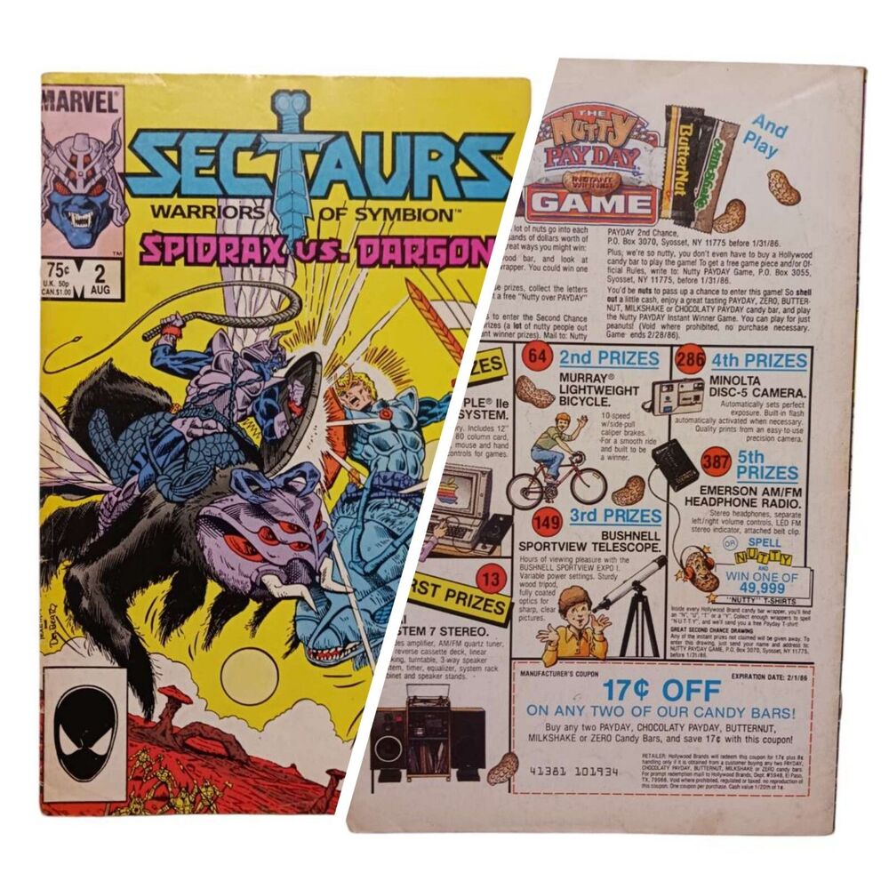 Vintage Comic Book SECTAURS #2 HI GRADE NM STUNNING AERIAL BATTLE COVER